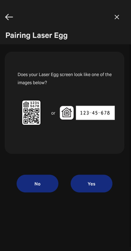 Live Air Screenshot - Pairing Code